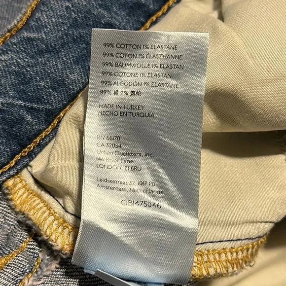 Urban Outfitters High Rise Ripped Flared Jeans Size 25 - Picture 14 of 15